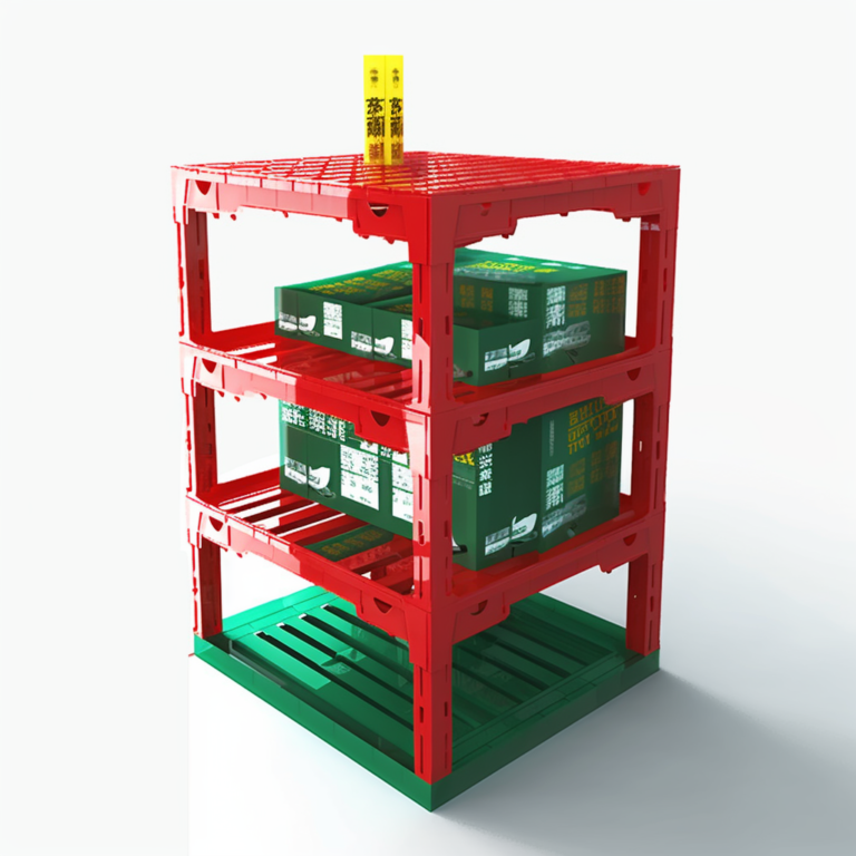 crystalou_is_a_red_plastic_Pallet_Combined_Shelf_white_backgrou_91015509-9667-483f-be57-159a6fee60e6