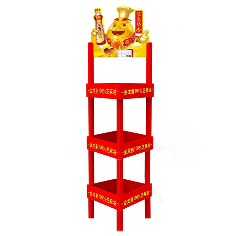 HIPS Plastic Display Storage Rack For Cooking Oil
